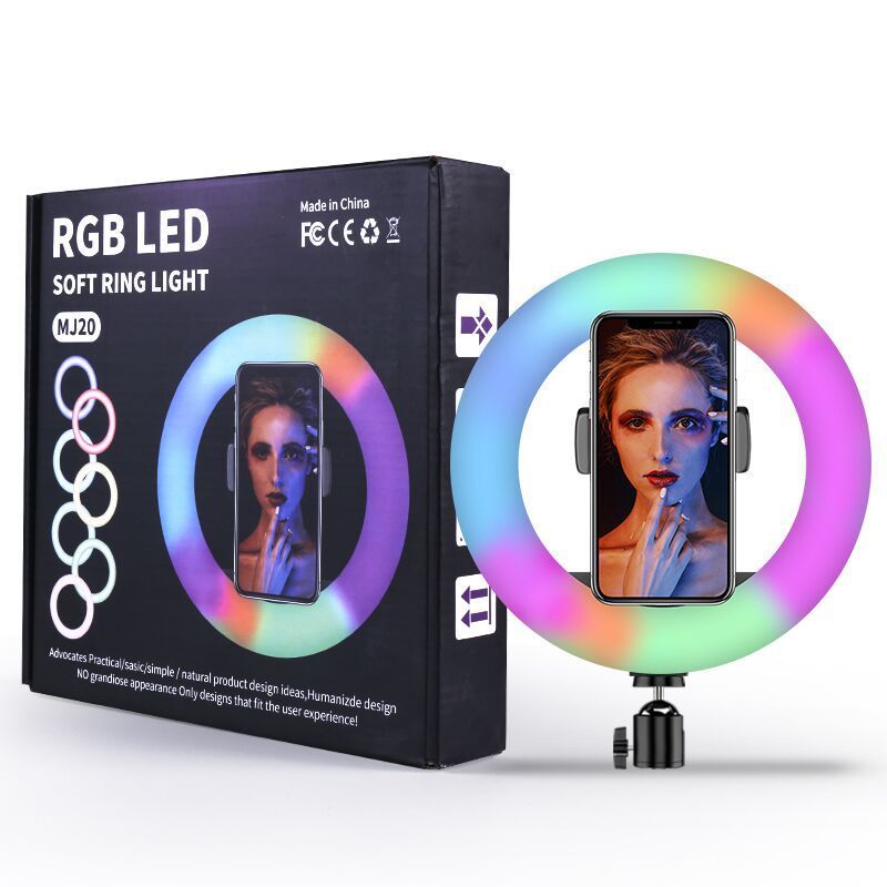 Anchor beauty makeup live broadcast bracket colorful ring light