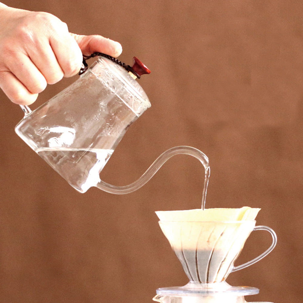 Heat-Resistant Open Flame Direct Burning Glass Coffee Hand Pot