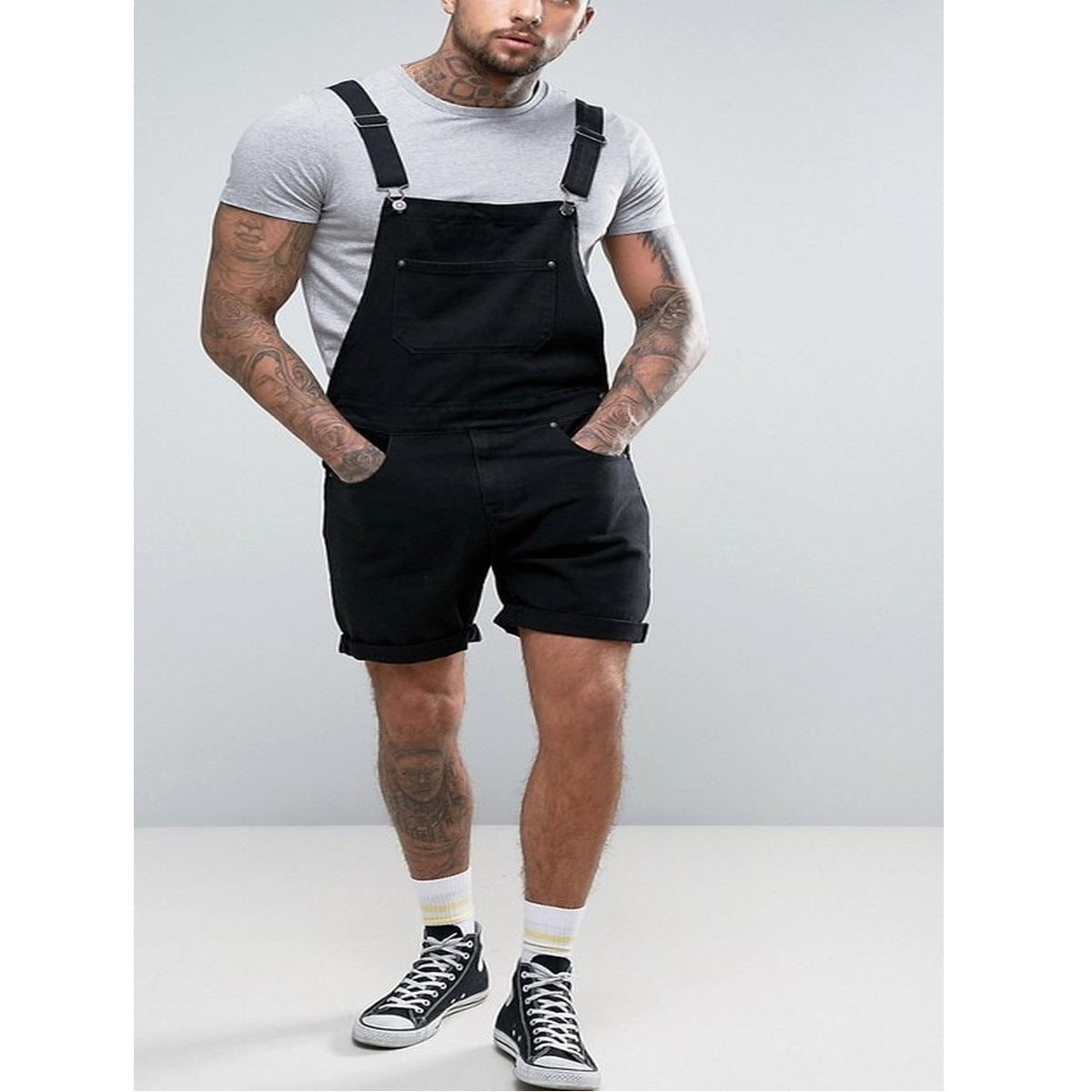 Stylish Retro Men's Denim Overalls