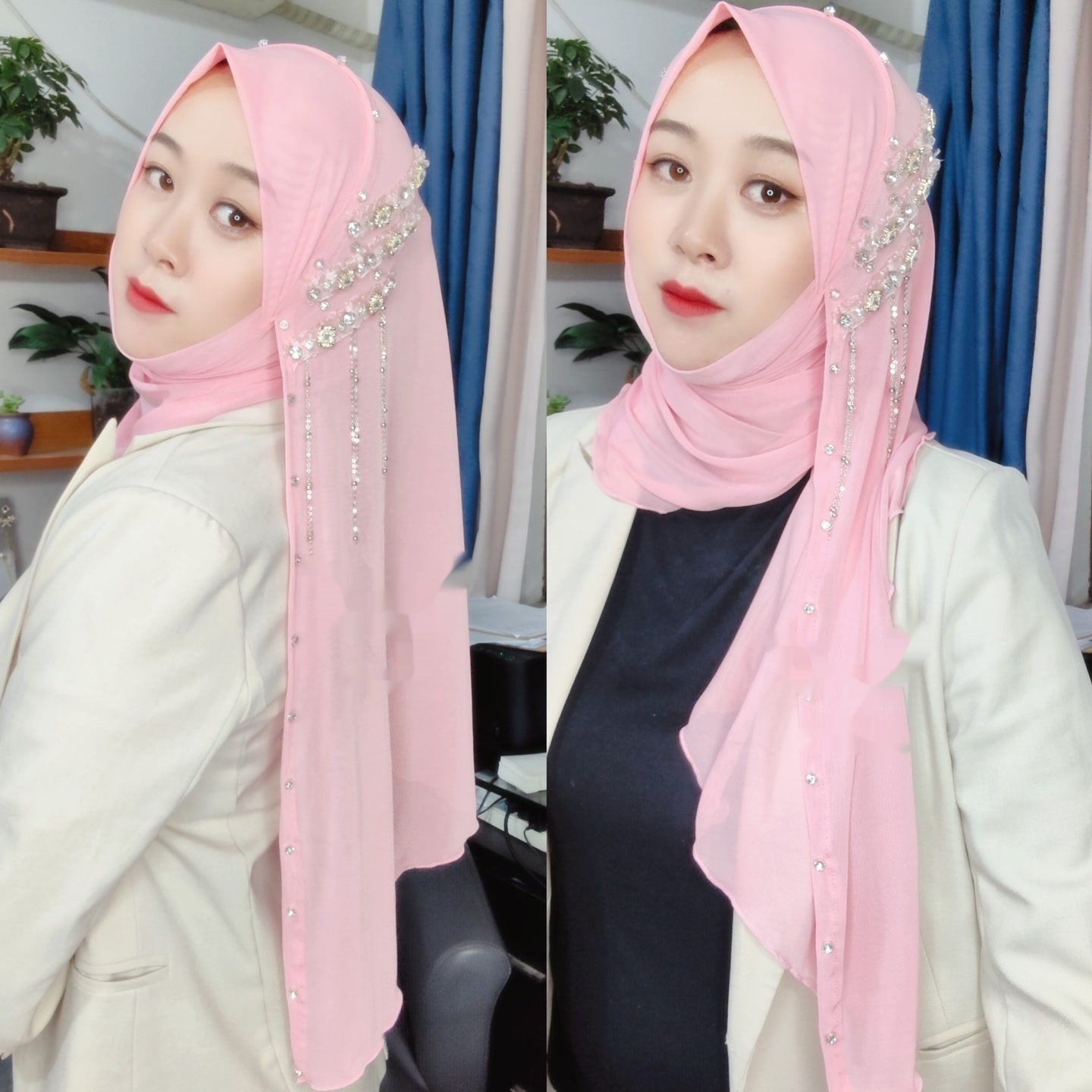 Turban Original Tassel Voile Wrap Towel