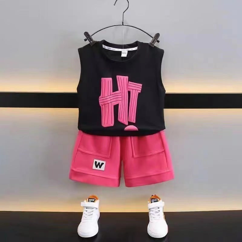 Boys Summer Vest Shorts Set