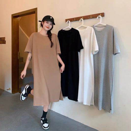 Plus Size Short Sleeve Casual Dress Women