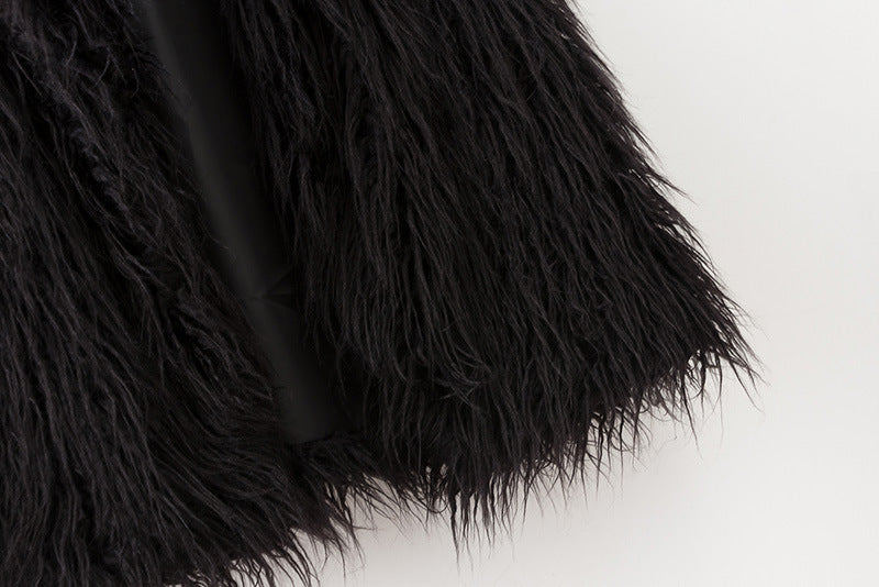 Faux fur effect vest vest