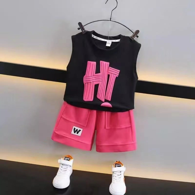 Boys Summer Vest Shorts Set