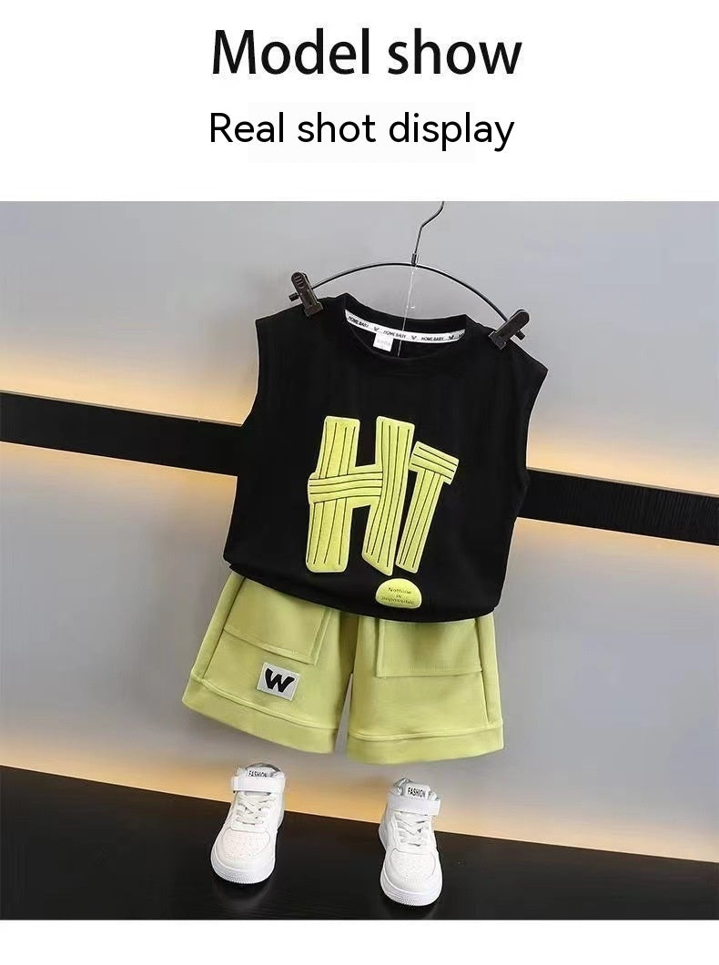 Boys Summer Vest Shorts Set