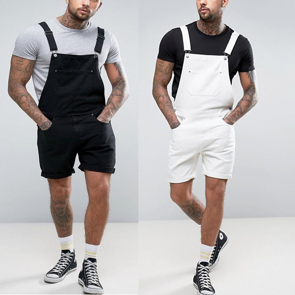 Stylish Retro Men's Denim Overalls