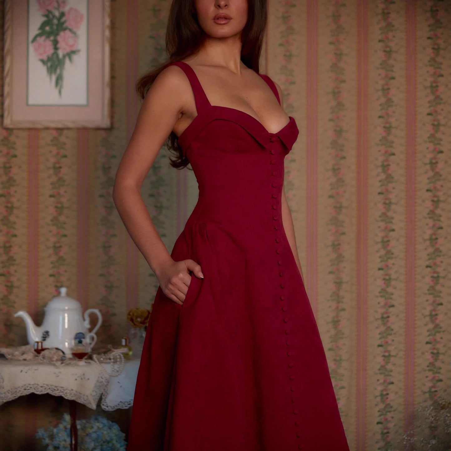 Womens Corset-Style Dress In European And American Style