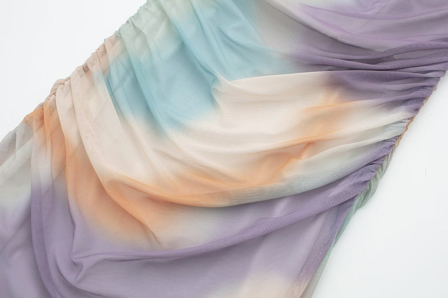 Tube Top Strapless Printed Tulle Dress