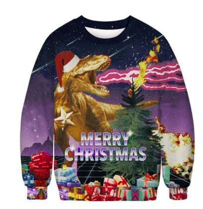 Men's Fashion Casual 3d Printed Crew Neck Sweatshirt
