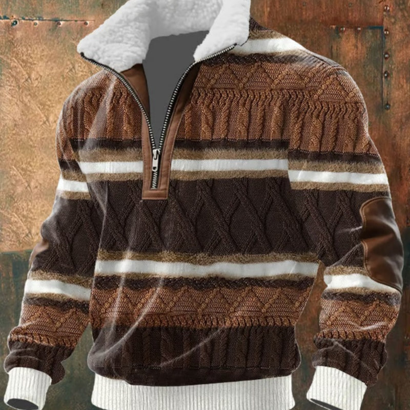 New Men's Casual Long-sleeve Hoodie With A Stand-up Collar And Zipper