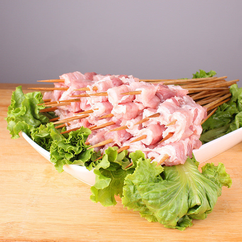 The Meat Piercer Produces 49 Skewers Of Meat At One Time