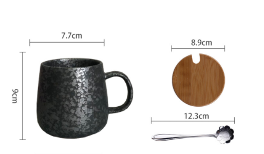 Underglaze Ceramic Mug Creative Hand-Painted Office Breakfast Milk Coffee Black Tea Water Cup