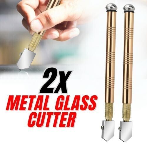 2PCS Professional Diamond Tip Glass Cutter Steel Blade Precision Cutting Tools