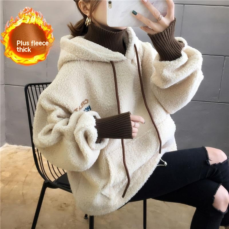 Women's Fashion Lambswool Embroidery Turtleneck Sweater