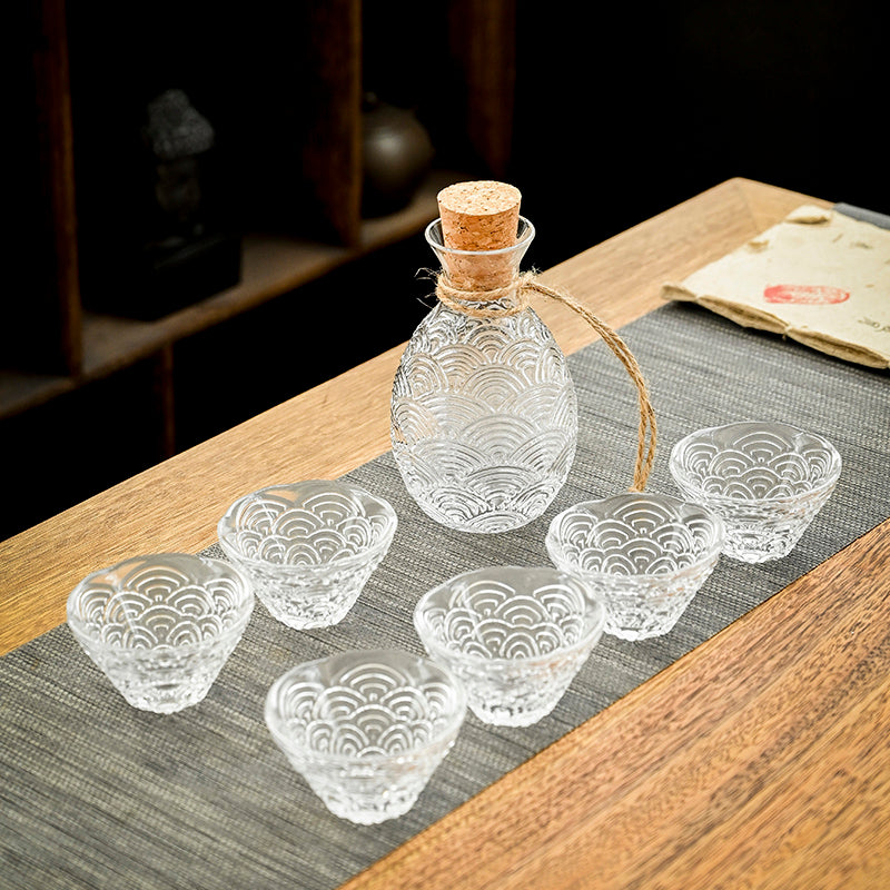 Set Of Bayberry Liquor Dispenser Glass Wine