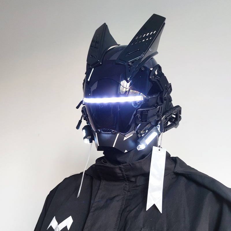 Bopunk Helmet With White Slotted Light