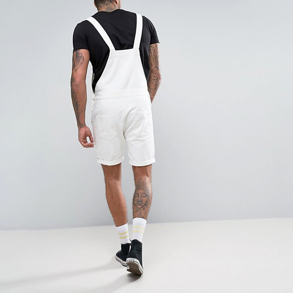Stylish Retro Men's Denim Overalls