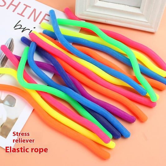 Stretch Decompression Tension Noodle Rope Whole Person Vent Toy Lala Soft Rubber Rope Elastic String