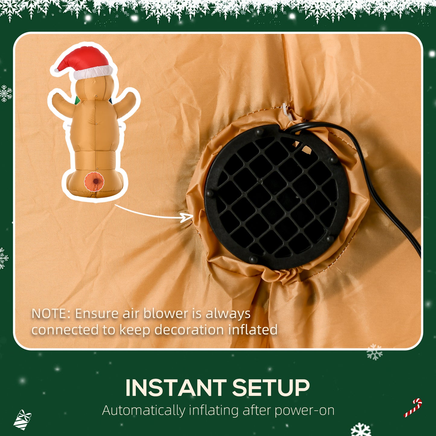 Christmas Inflatable Gingerbread Man