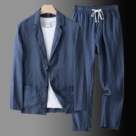 Loose Two-piece Buckle Leisure Suit Two-piece Set