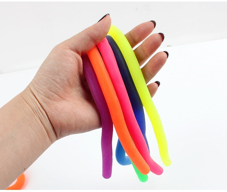 Stretch Decompression Tension Noodle Rope Whole Person Vent Toy Lala Soft Rubber Rope Elastic String