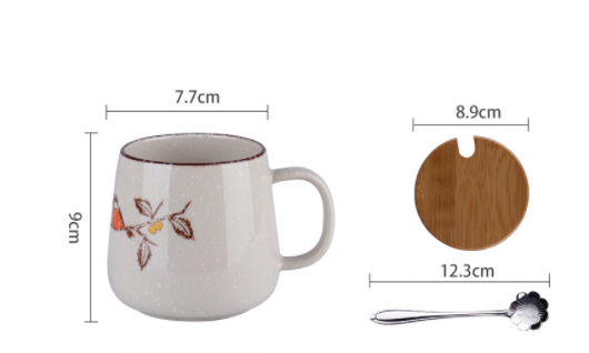 Underglaze Ceramic Mug Creative Hand-Painted Office Breakfast Milk Coffee Black Tea Water Cup