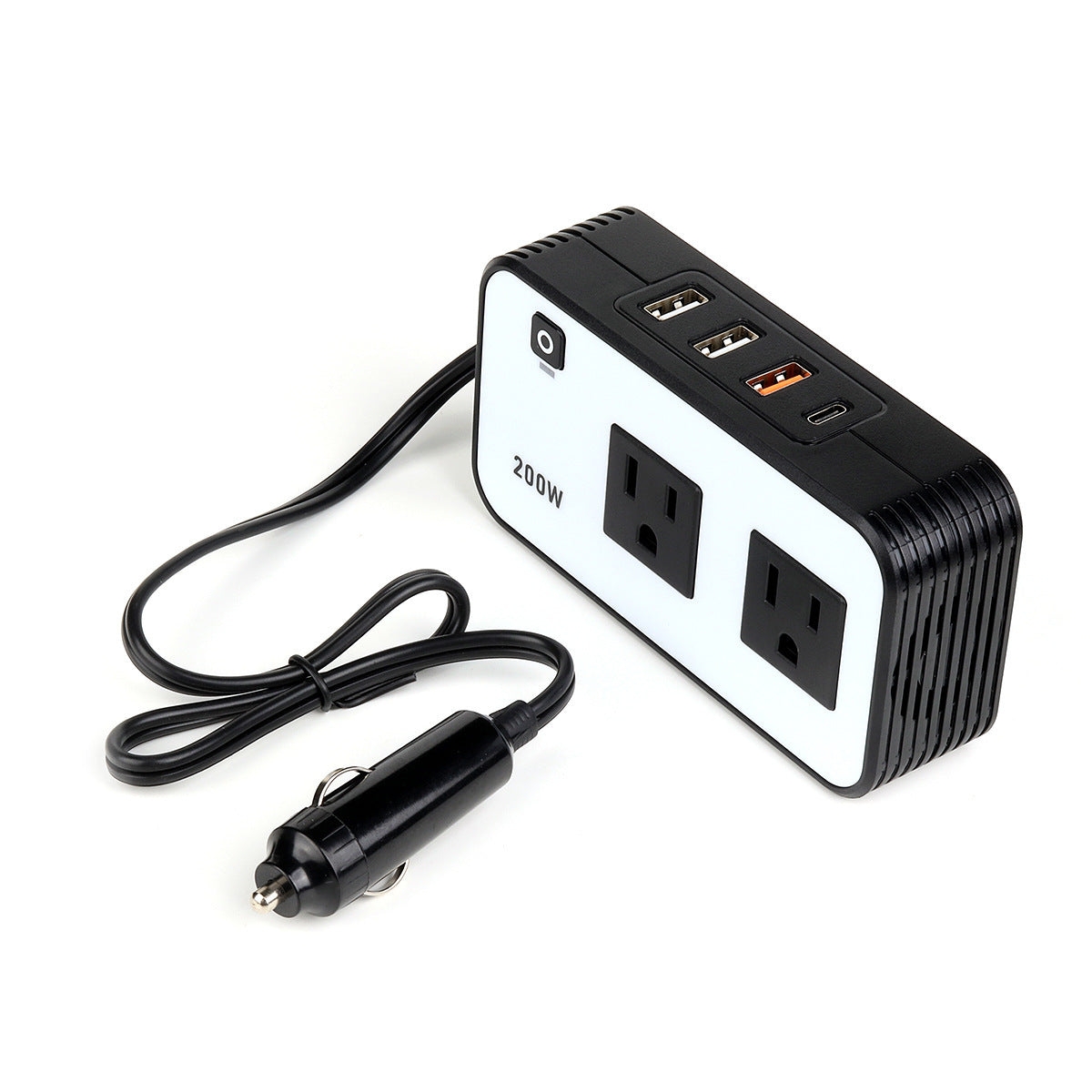 200W Car Inverter DC12V To AC110V Converter QC PD Fast Charge American Standard Socket