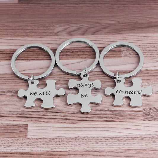 Letter We Will Always Be Connected Good Sisters Keychain