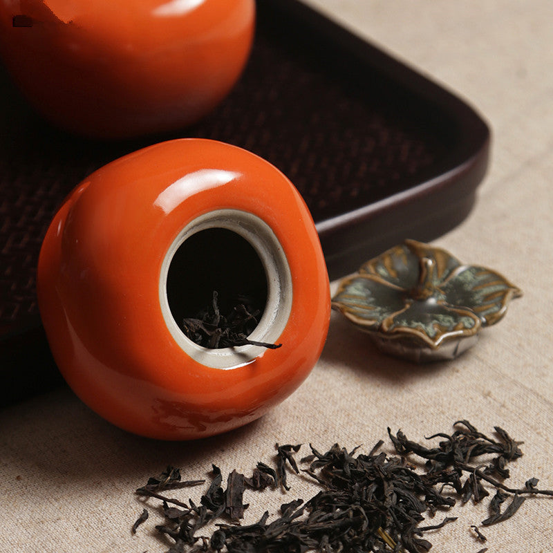 Jingdezhen ceramic persimmon tea pot