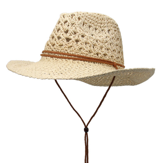 Denim Beach Hat Straw Hat Ethnic Style Hat