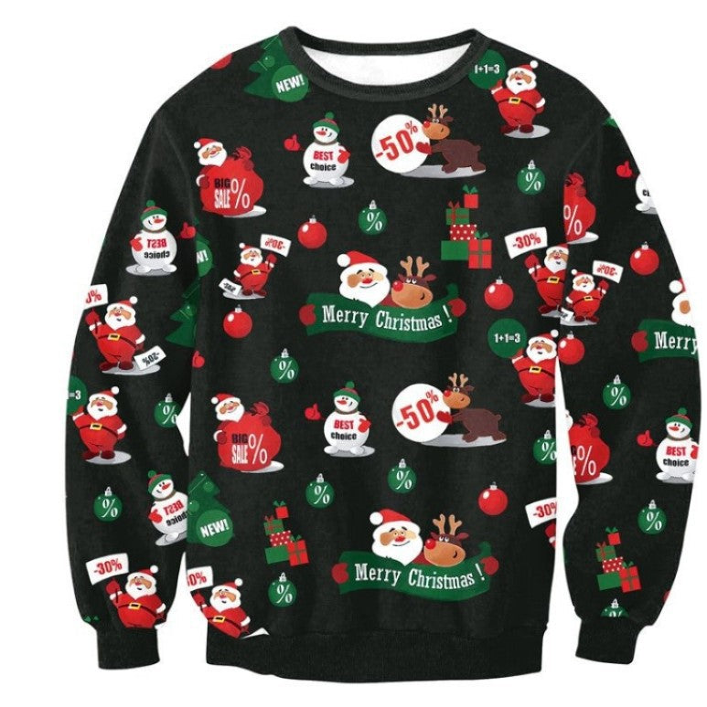 Men's Fashion Casual 3d Printed Crew Neck Sweatshirt