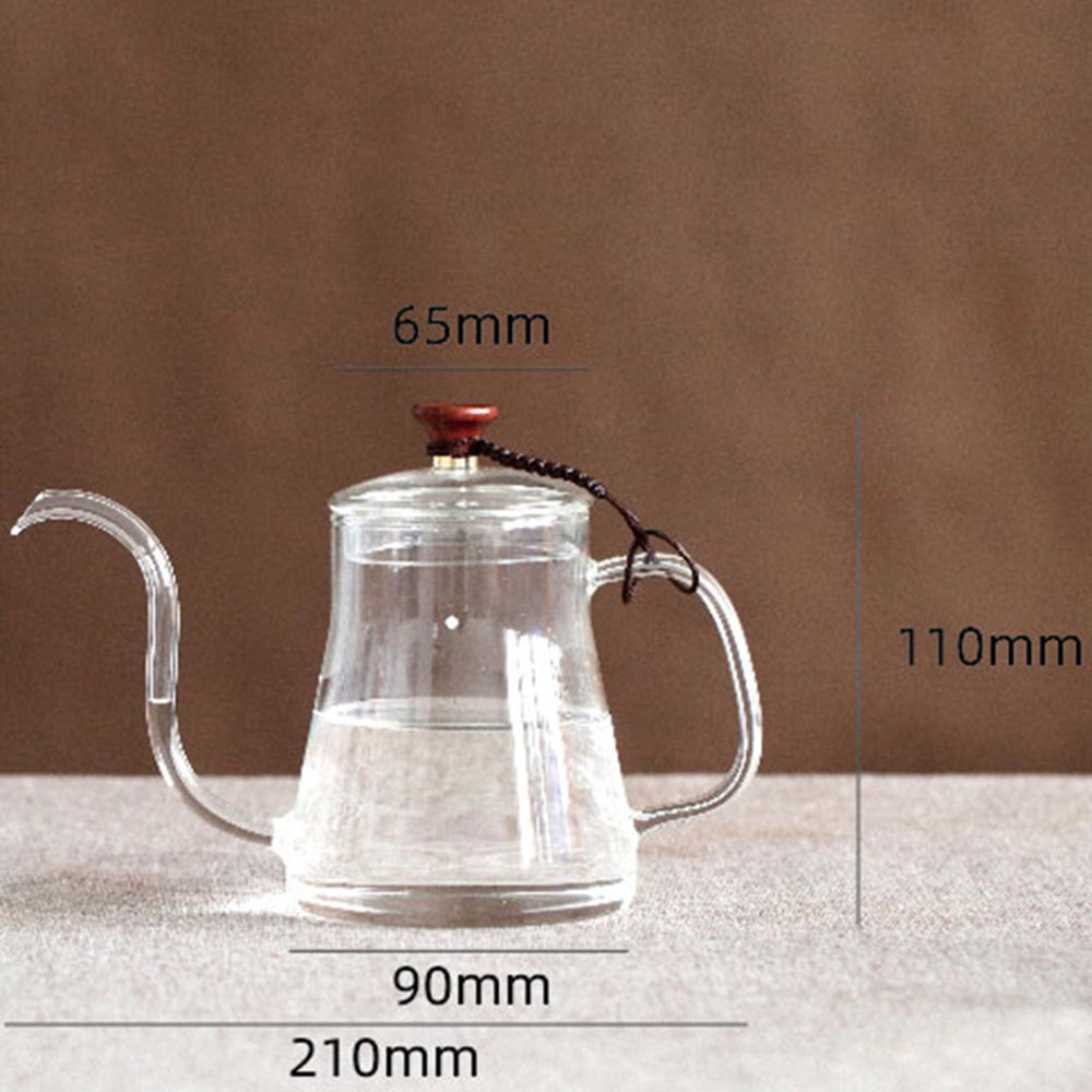 Heat-Resistant Open Flame Direct Burning Glass Coffee Hand Pot