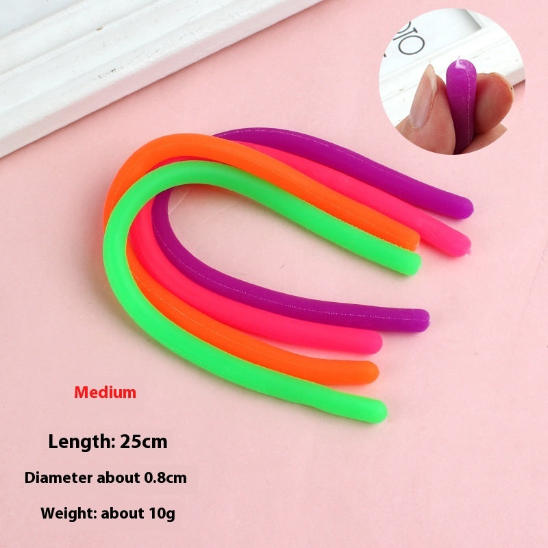 Stretch Decompression Tension Noodle Rope Whole Person Vent Toy Lala Soft Rubber Rope Elastic String