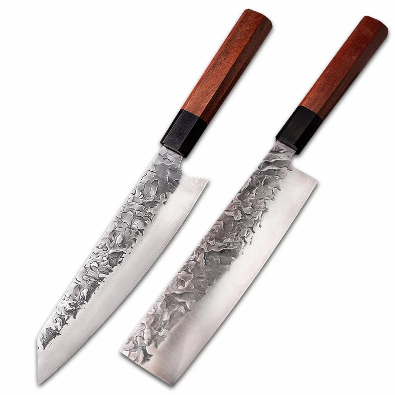 Black Sandalwood Kitchen Knife With Octagonal Handle