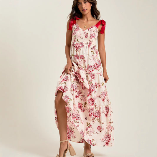 French Stringy Selvedge Lace-up Cake Dress