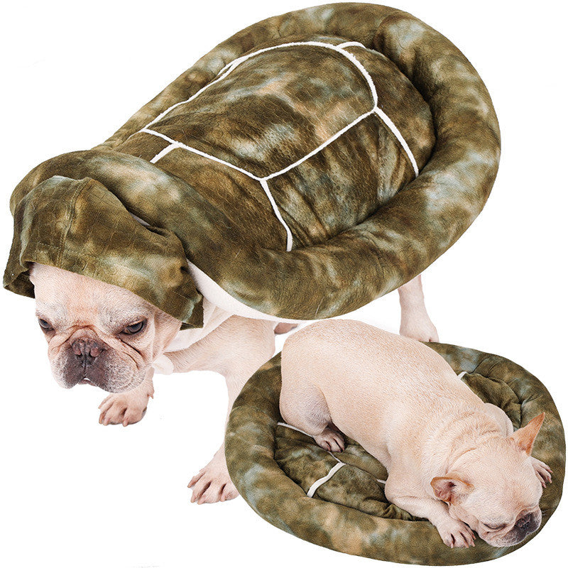 Tortoise Dual Purpose Transfiguration Multifunctional Pet Nest Winter Warm Clothing