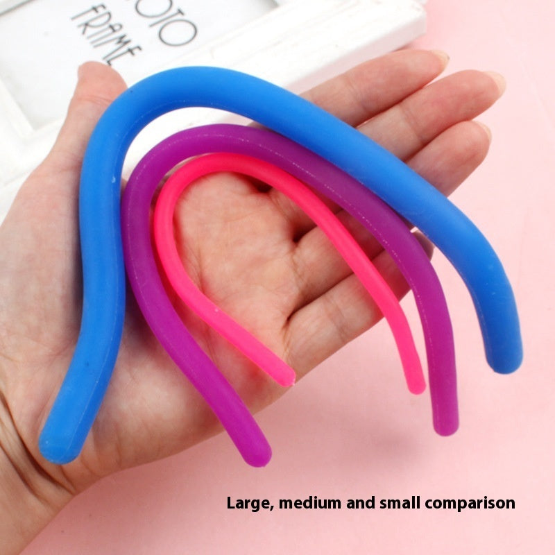 Stretch Decompression Tension Noodle Rope Whole Person Vent Toy Lala Soft Rubber Rope Elastic String