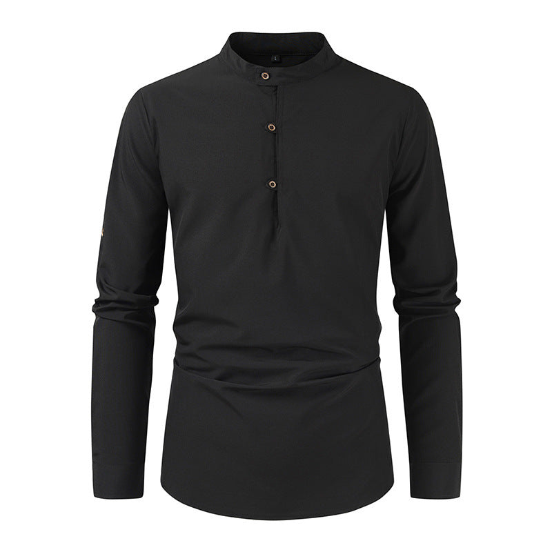 Men's Fashion Cotton Linen Long Sleeve