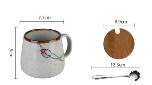 Underglaze Ceramic Mug Creative Hand-Painted Office Breakfast Milk Coffee Black Tea Water Cup