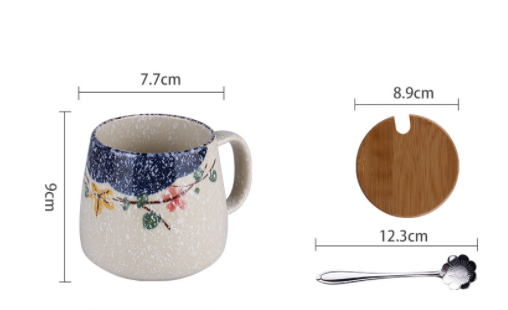 Underglaze Ceramic Mug Creative Hand-Painted Office Breakfast Milk Coffee Black Tea Water Cup