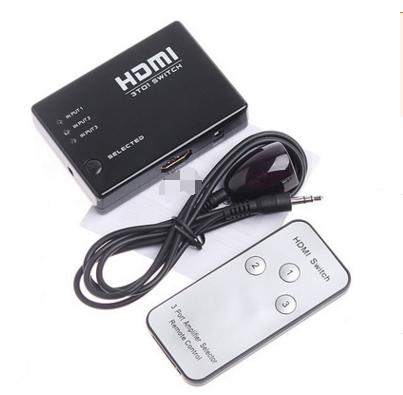RobotSky CR2025 Battery 3 Port 1080P Video HDMI Switch Switcher Splitter IR Remote For HDTV PS3 DVD Promotion Hot Top Quality