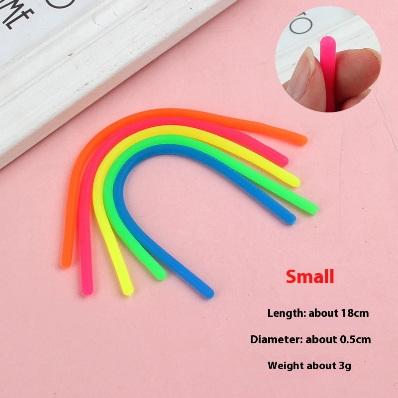 Stretch Decompression Tension Noodle Rope Whole Person Vent Toy Lala Soft Rubber Rope Elastic String