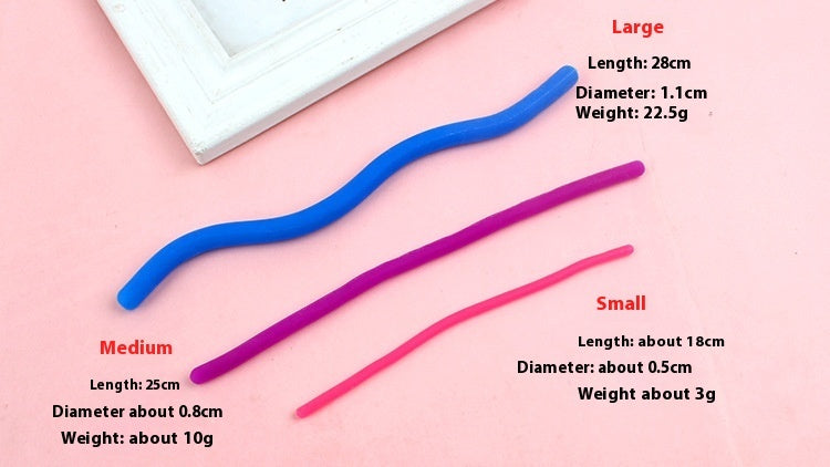 Stretch Decompression Tension Noodle Rope Whole Person Vent Toy Lala Soft Rubber Rope Elastic String