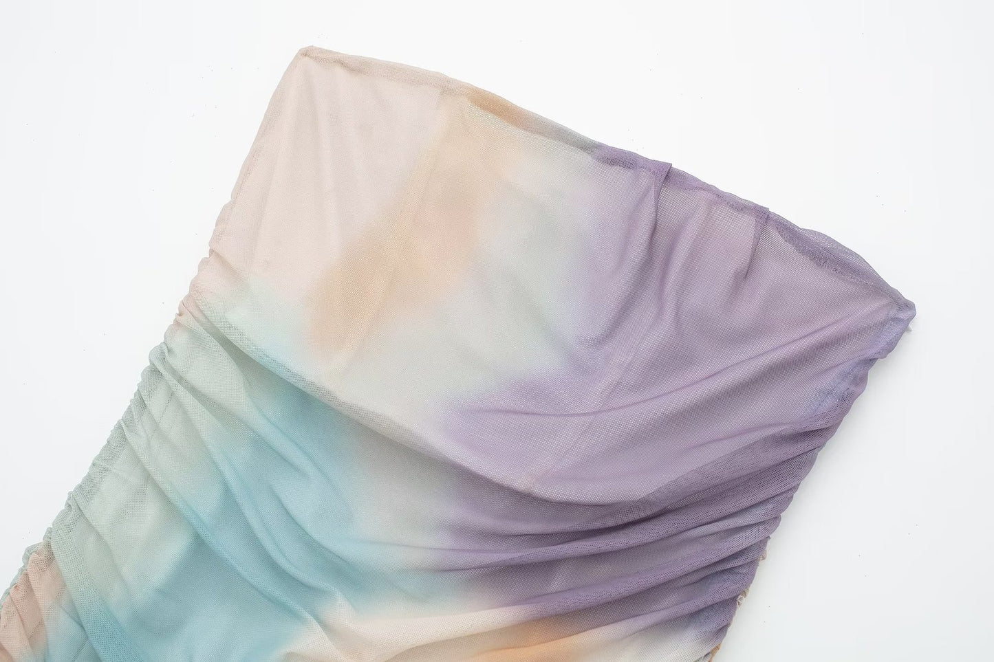 Tube Top Strapless Printed Tulle Dress
