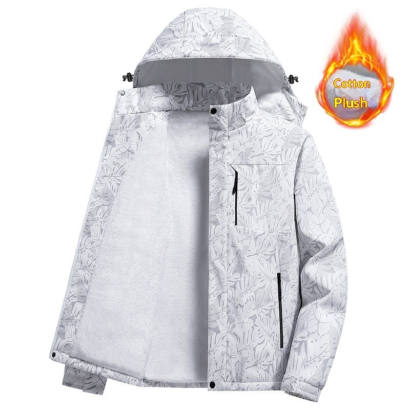 Mens Winter Windproof Tactical Jacket With Detachable Hood
