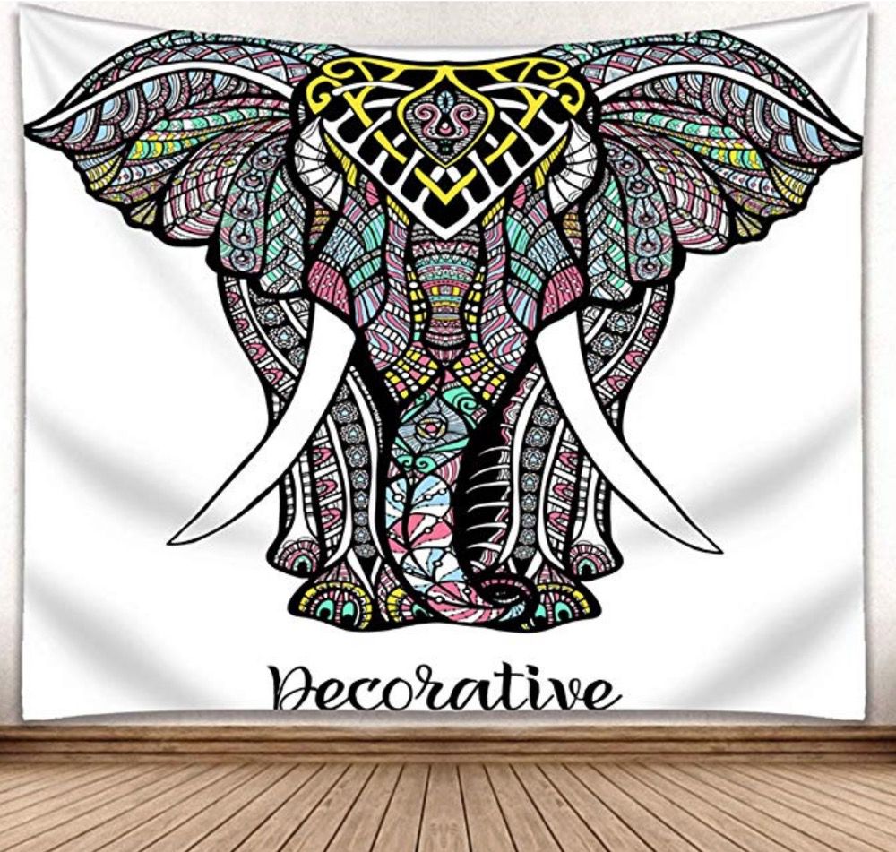 3D Mural Elephant Tapestry Wall Hanging Bohemian Hippie Bedroom Background Cloth Printing Home Decor