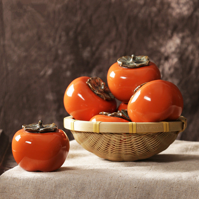 Jingdezhen ceramic persimmon tea pot