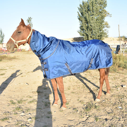 Winter Padded Cotton Horse Jacket With Bib