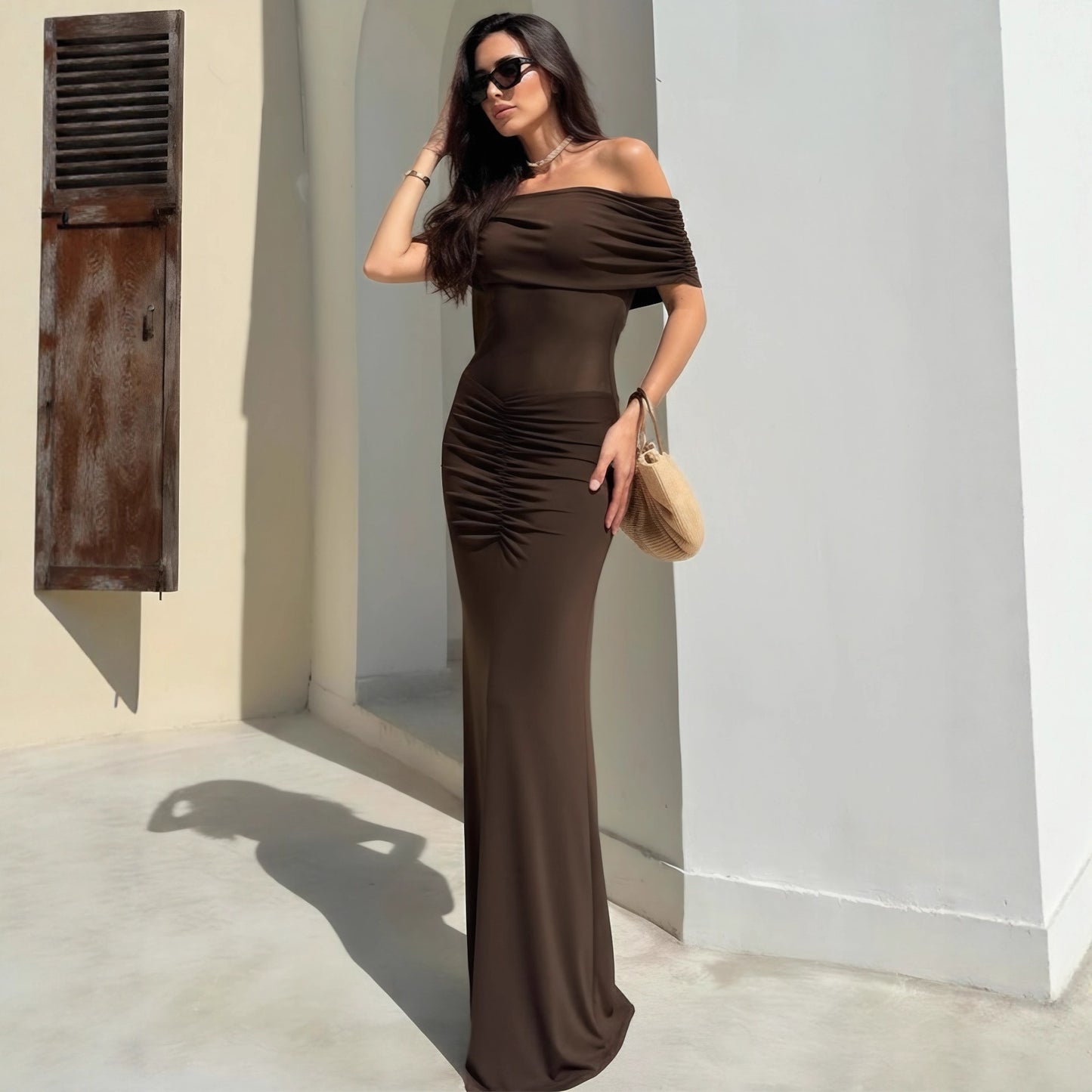 Sleeveless Pleated Party Dress For Women