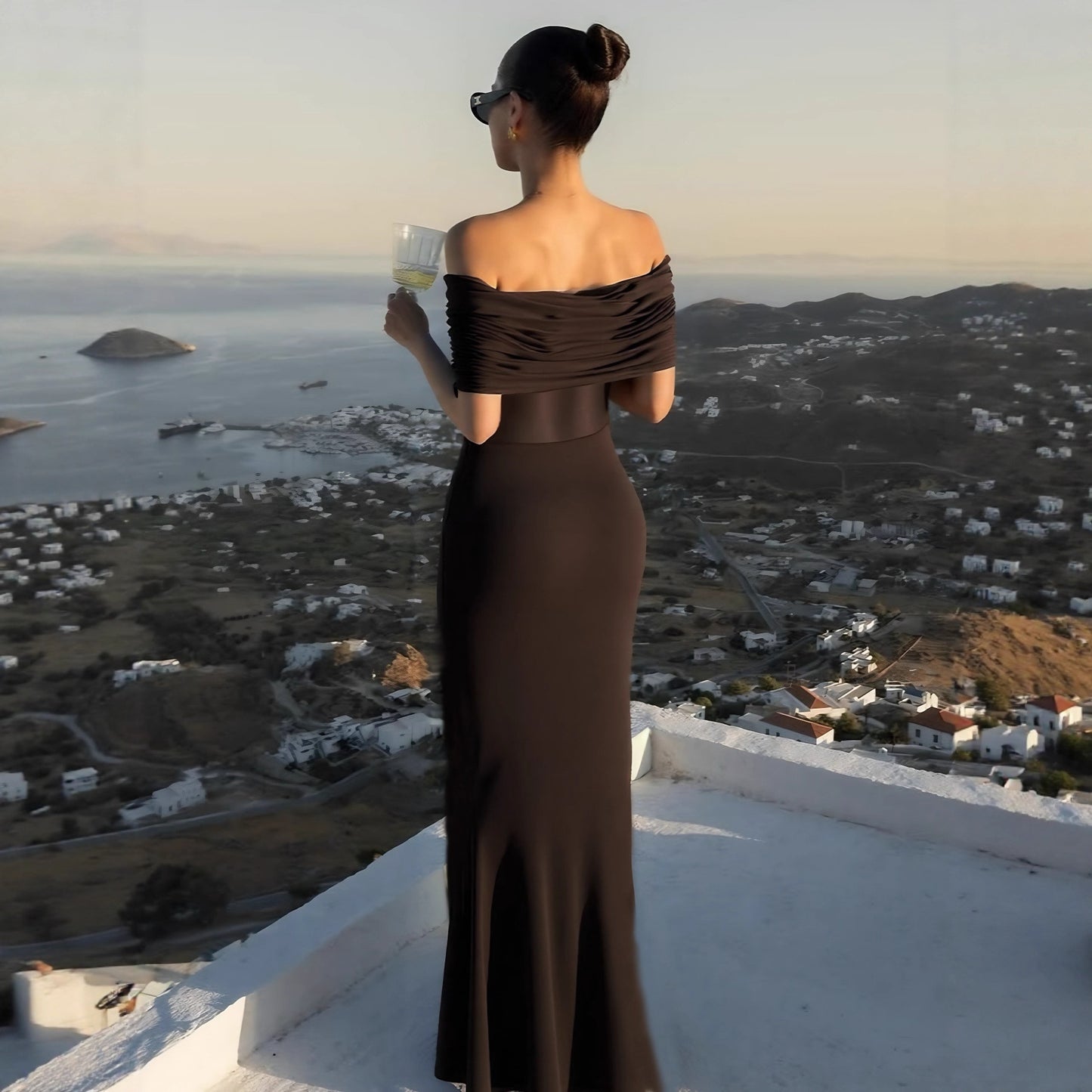 Sleeveless Pleated Party Dress For Women